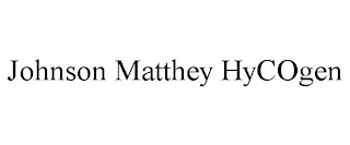 JOHNSON MATTHEY HYCOGEN