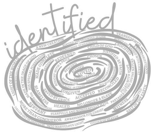 IDENTIFIED LOVED CONSECRATED BLESSED RESCUED DEAD TO SIN ANOINTED CHOSEN THE POTTER'S CLAY MADE ALIVE IN CHRIST BOUGHT WITH A PRICE FORGIVEN HIS WORKMANSHIP JUSTIFIED BY FAITH CHILD OF GOD REDEEMED RECONCILED ACCEPTED UNASHAMED SAVED BY GRACE RESTORED TRANSFERRED TO HIS KINGDOM CRUCIFIED PARTAKER OF THE DIVINE NATURE FILLED WITH HOPE NO LONGER A SLAVE HEALED BLAMELESS MADE COMPLETE HIS SPECIAL POSSESSION ROOTED AND GROUNDED IN LOVE BURIED AND RAISED WITH CHRIST WITNESS AMBASSADOR FOR CHRIST SERVANT FEARFULLY AND WONDERFULLY MADE MADE IN THE IMAGE OF GOD HIS RIGHTEOUSNESS MORE THAN CONQUEROR A NEW CREATION CHILD OF GOD CRUCIFIED A ROYAL PRIESTHOOD COMFORTED SALT OF THE EARTH CITIZEN OF HEAVEN CALLED OUT OF DARKNESS INTO MARVELOUS LIGHT LIGHT OF THE WORLD FILLED WITH PEACE AND JOY TRANSFORMED