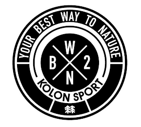 YOUR BEST WAY TO NATURE B W 2 N KOLON SPORT