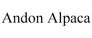 ANDON ALPACA trademark