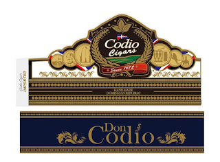 CODIO CIGARS IMPORTED CODIO CIGARS SINCE 1972 HAND MADE DOMINICAN REPUBLIC DON CODIO