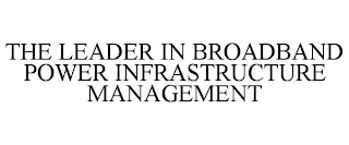 THE LEADER IN BROADBAND POWER INFRASTRUCTURE MANAGEMENT