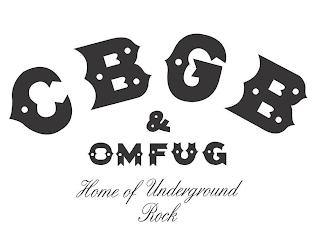 CBGB & OMFUG HOME OF UNDERGROUND ROCK