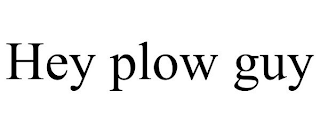 HEY PLOW GUY