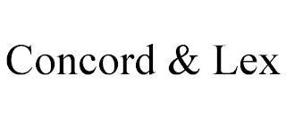 CONCORD & LEX