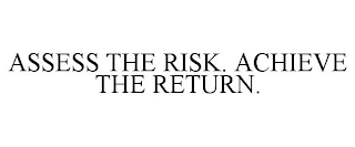 ASSESS THE RISK. ACHIEVE THE RETURN.