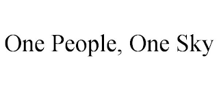 ONE PEOPLE, ONE SKY