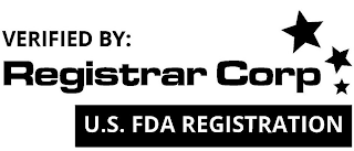 VERIFIED BY: REGISTRAR CORP U.S. FDA REGISTRATION