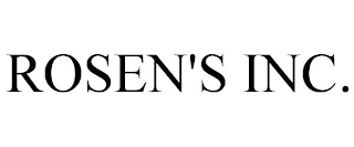 ROSEN'S INC.