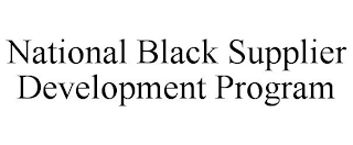 NATIONAL BLACK SUPPLIER DEVELOPMENT PROGRAM