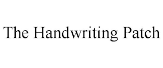 THE HANDWRITING PATCH