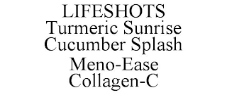 LIFESHOTS TURMERIC SUNRISE CUCUMBER SPLASH MENO-EASE COLLAGEN-C