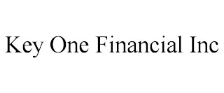 KEY ONE FINANCIAL INC