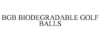 BGB BIODEGRADABLE GOLF BALLS