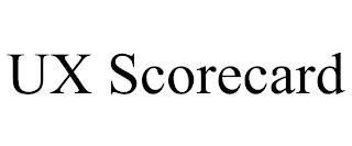 UX SCORECARD