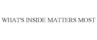 WHAT'S INSIDE MATTERS MOST