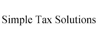 SIMPLE TAX SOLUTIONS