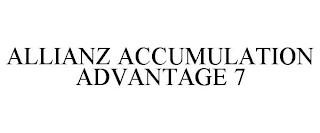 ALLIANZ ACCUMULATION ADVANTAGE 7