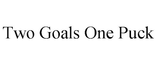 TWO GOALS ONE PUCK