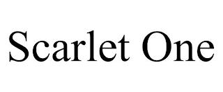 SCARLET ONE