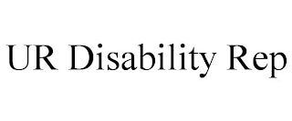 UR DISABILITY REP