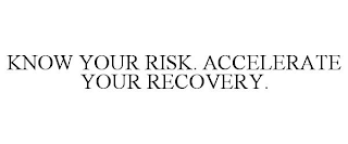 KNOW YOUR RISK. ACCELERATE YOUR RECOVERY.