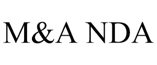 M&A NDA