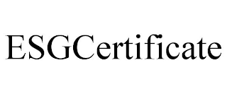 ESGCERTIFICATE