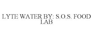 LYTE WATER BY: S.O.S. FOOD LAB