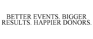 BETTER EVENTS. BIGGER RESULTS. HAPPIER DONORS.