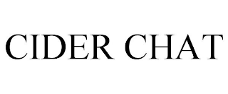 CIDER CHAT