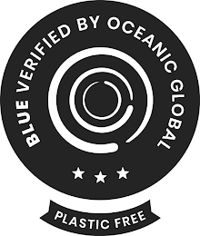 BLUE VERIFIED BY OCEANIC GLOBAL PLASTIC FREE