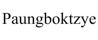 PAUNGBOKTZYE