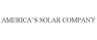 AMERICA'S SOLAR COMPANY