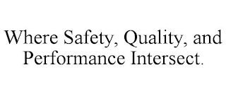 WHERE SAFETY, QUALITY, AND PERFORMANCE INTERSECT.