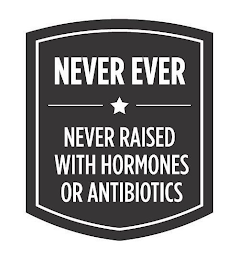 NEVER EVER NEVER RAISED WITH HORMONES OR ANTIBIOTICS