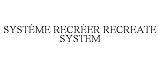 SYSTÈME RECRÉER RECREATE SYSTEM