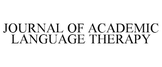 JOURNAL OF ACADEMIC LANGUAGE THERAPY