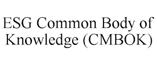 ESG COMMON BODY OF KNOWLEDGE (CMBOK)