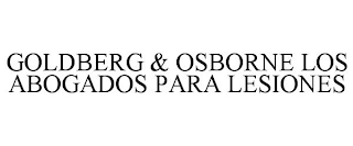 GOLDBERG & OSBORNE LOS ABOGADOS PARA LESIONES