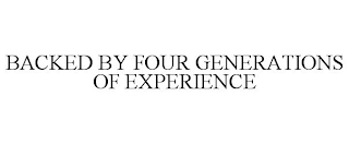 BACKED BY FOUR GENERATIONS OF EXPERIENCE