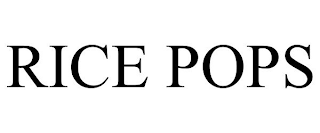 RICE POPS