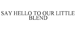 SAY HELLO TO OUR LITTLE BLEND