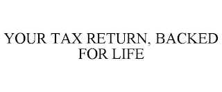 YOUR TAX RETURN, BACKED FOR LIFE