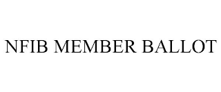 NFIB MEMBER BALLOT