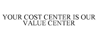 YOUR COST CENTER IS OUR VALUE CENTER