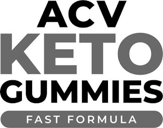 ACV KETO GUMMIES FAST FORMULA