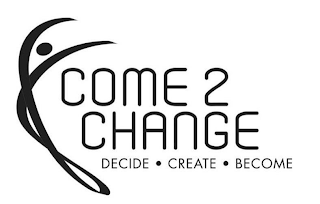 COME 2 CHANGE DECIDE · CREATE · BECOME