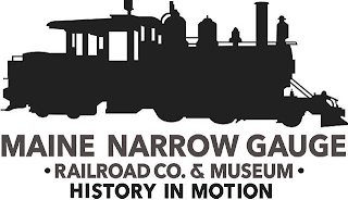 MAINE NARROW GAUGE · RAILROAD CO. & MUSEUM · HISTORY IN MOTION