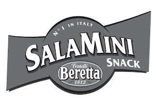 NO 1 IN ITALY SALAMINI SNACK FRATELLI BERETTA 1812